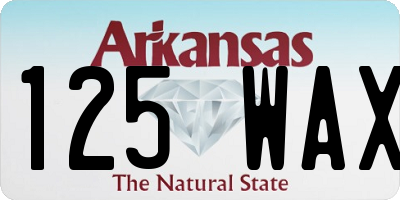 AR license plate 125WAX