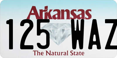 AR license plate 125WAZ