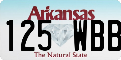 AR license plate 125WBB