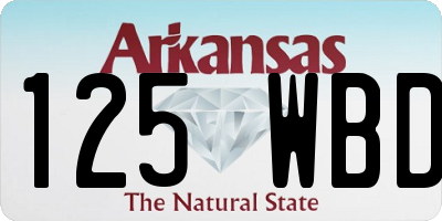 AR license plate 125WBD