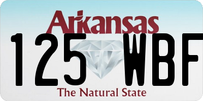 AR license plate 125WBF