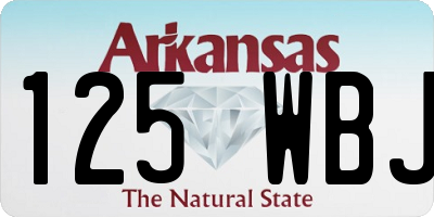 AR license plate 125WBJ
