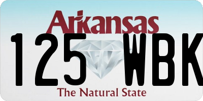 AR license plate 125WBK