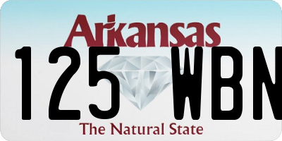 AR license plate 125WBN