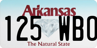 AR license plate 125WBO