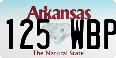 AR license plate 125WBP