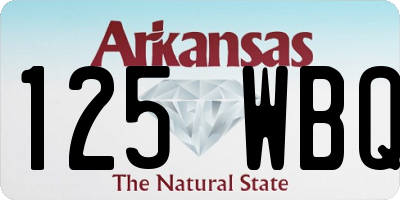 AR license plate 125WBQ