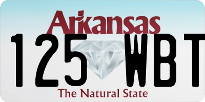 AR license plate 125WBT