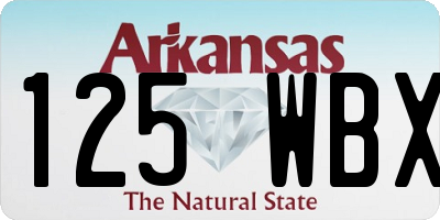 AR license plate 125WBX