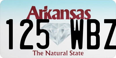 AR license plate 125WBZ