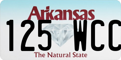 AR license plate 125WCC
