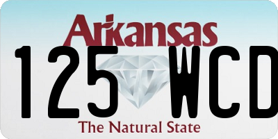 AR license plate 125WCD