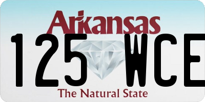 AR license plate 125WCE