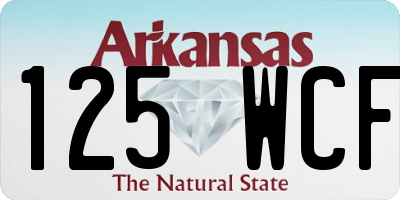 AR license plate 125WCF