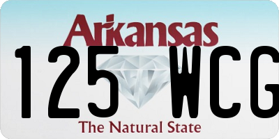 AR license plate 125WCG