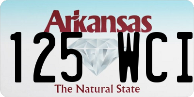 AR license plate 125WCI
