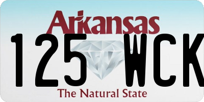 AR license plate 125WCK