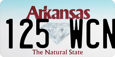 AR license plate 125WCN