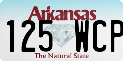 AR license plate 125WCP