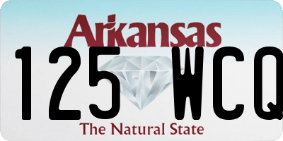 AR license plate 125WCQ