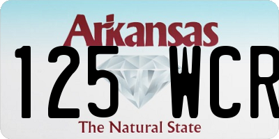 AR license plate 125WCR
