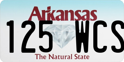 AR license plate 125WCS