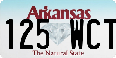 AR license plate 125WCT