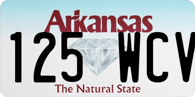 AR license plate 125WCV