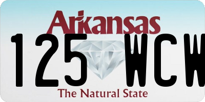 AR license plate 125WCW