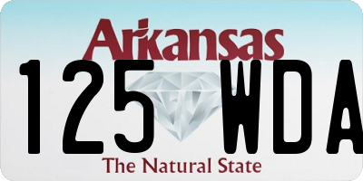 AR license plate 125WDA