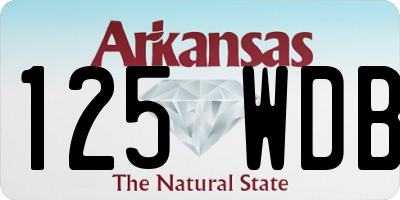 AR license plate 125WDB