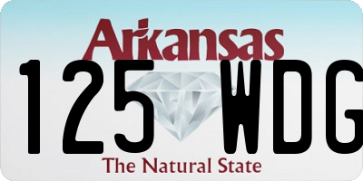 AR license plate 125WDG