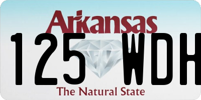 AR license plate 125WDH