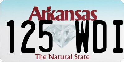 AR license plate 125WDI