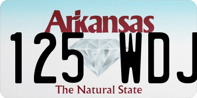 AR license plate 125WDJ