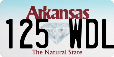 AR license plate 125WDL