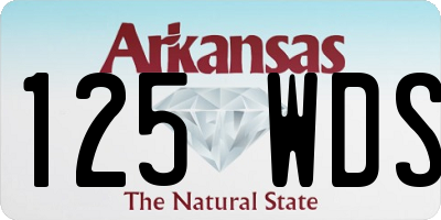 AR license plate 125WDS