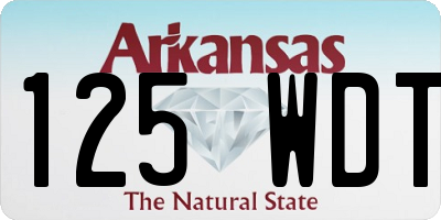 AR license plate 125WDT