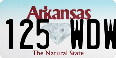 AR license plate 125WDW