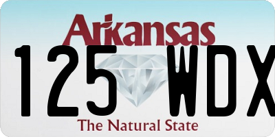AR license plate 125WDX