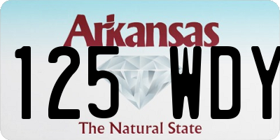 AR license plate 125WDY