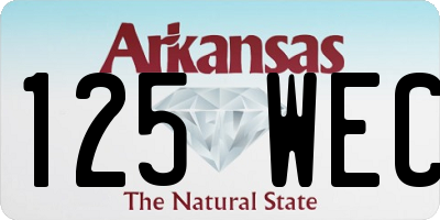 AR license plate 125WEC