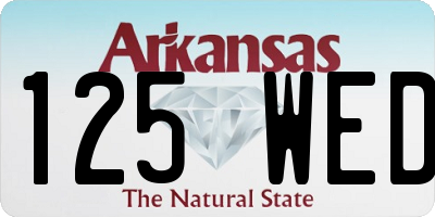AR license plate 125WED
