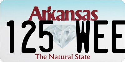 AR license plate 125WEE