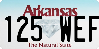 AR license plate 125WEF
