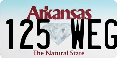 AR license plate 125WEG