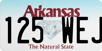 AR license plate 125WEJ