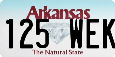 AR license plate 125WEK