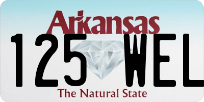 AR license plate 125WEL