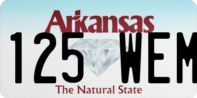 AR license plate 125WEM